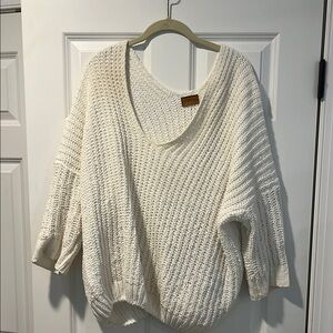 Cozy White Knit Sweater